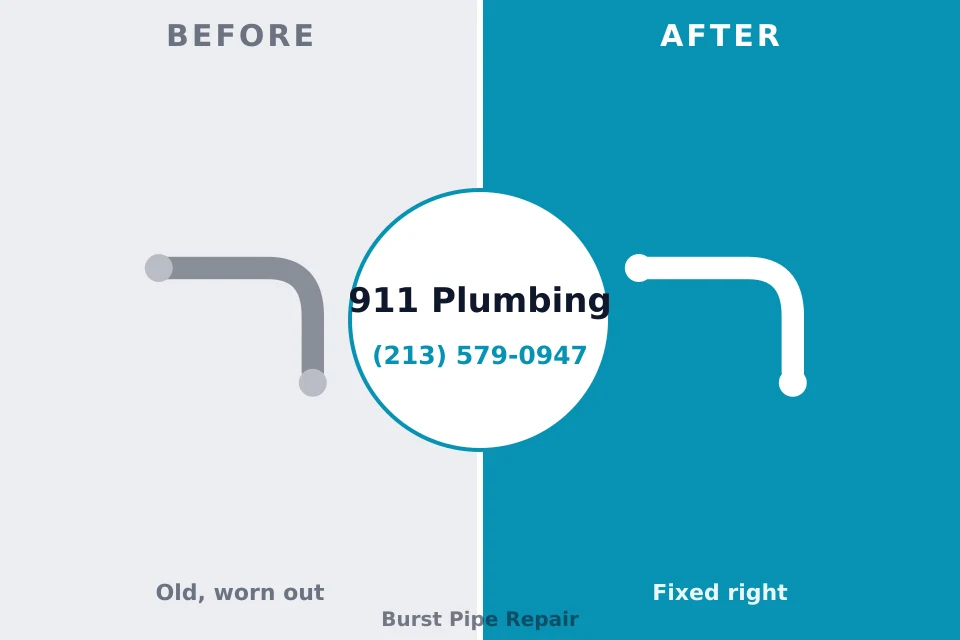 Before and after: plumbing company The Meadows, FL